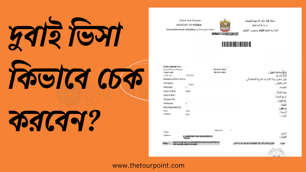 দুবাই ভিসা চেক কিভাবে করবেন